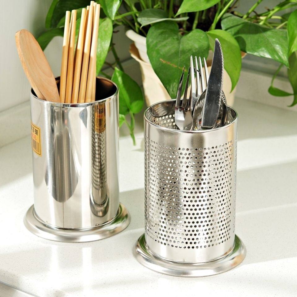 筷子加厚不锈钢厨房筒筷笼子家用篓奶茶店吸管餐具笼