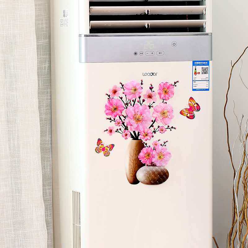 3d立体创意装饰画温馨自粘冰箱贴纸空调衣柜冰箱贴纸