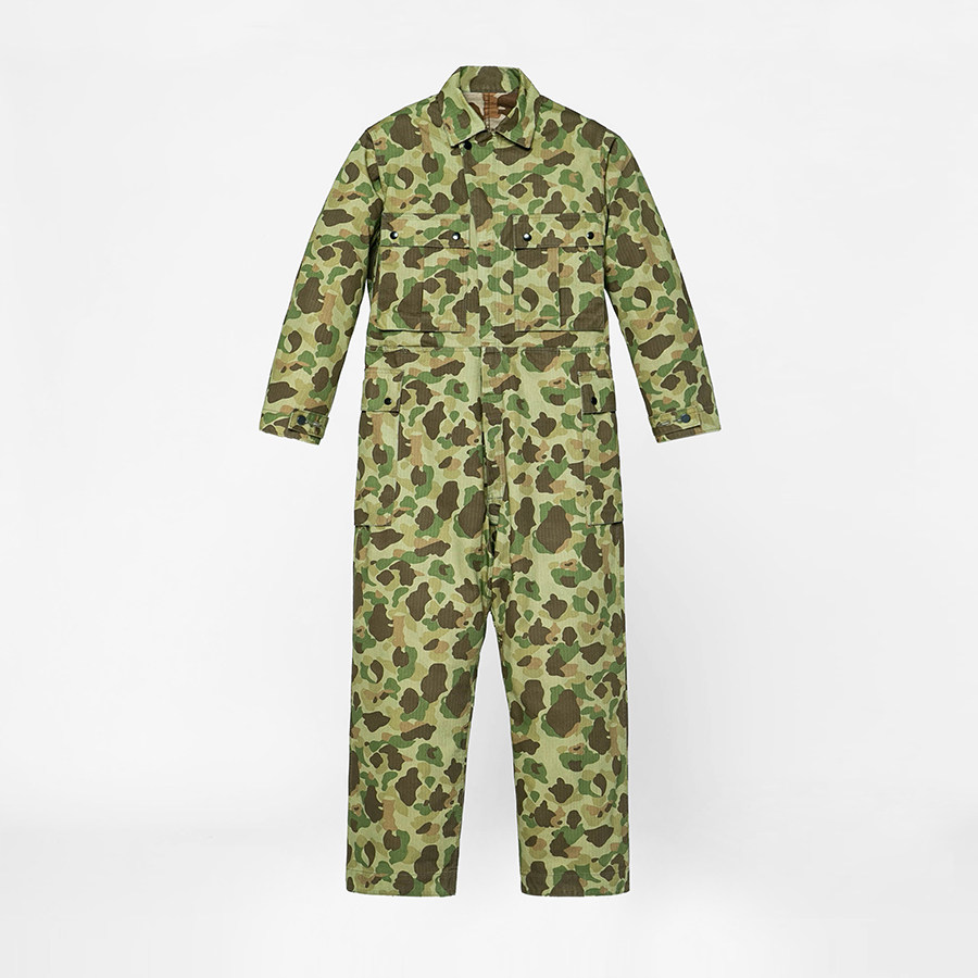 捭和baihedenimduckhunter复刻二战猎鸭迷彩连体风衣