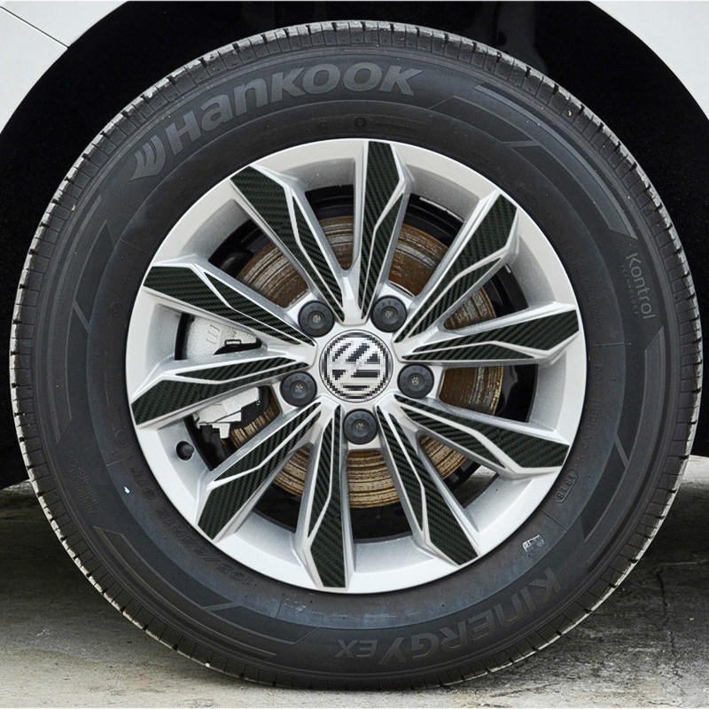 19款大众宝来轮毂贴纸 新宝来15寸个性改装贴膜 车轮钢圈划痕遮盖