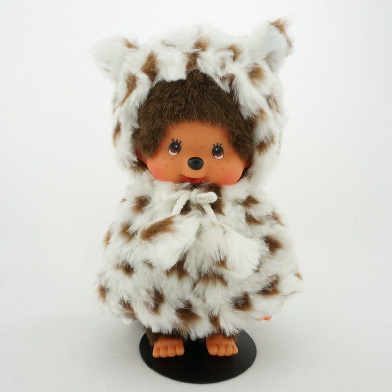 254500monchhichi萌趣趣猫咪可爱动物披风女孩高约18cm娃娃