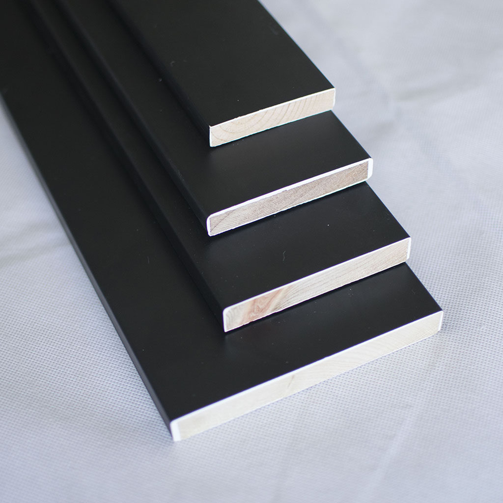 哑光烤漆黑色白色平板实木踢脚线极墙角贴脚踢脚线