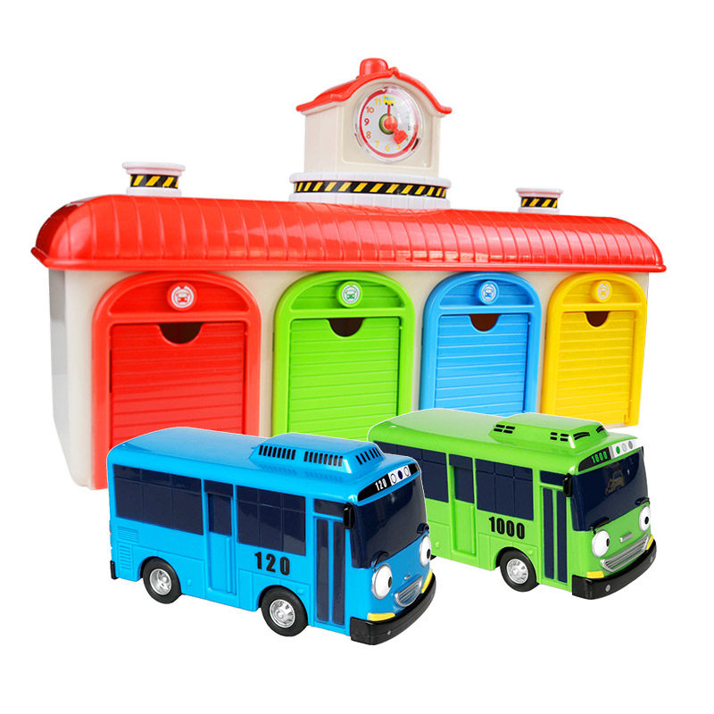 tayo太友公交车玩具公共汽车回力男孩巴士中央车库惯性
