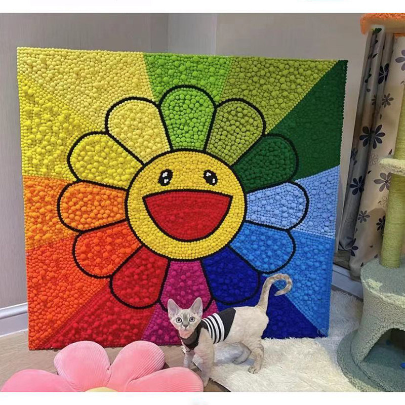 diy走心礼物生日定制包定制手工材料全套毛球画diy