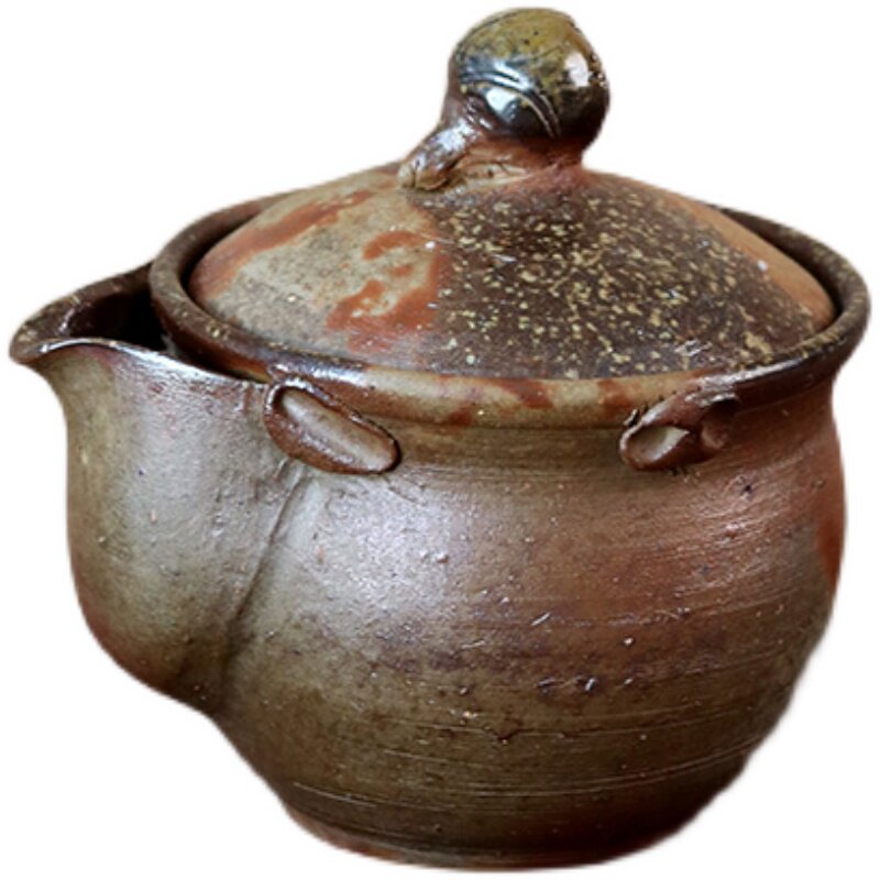 禾先山房日本手工备前烧宝瓶柴烧柴窑茶壶茶果茶壶