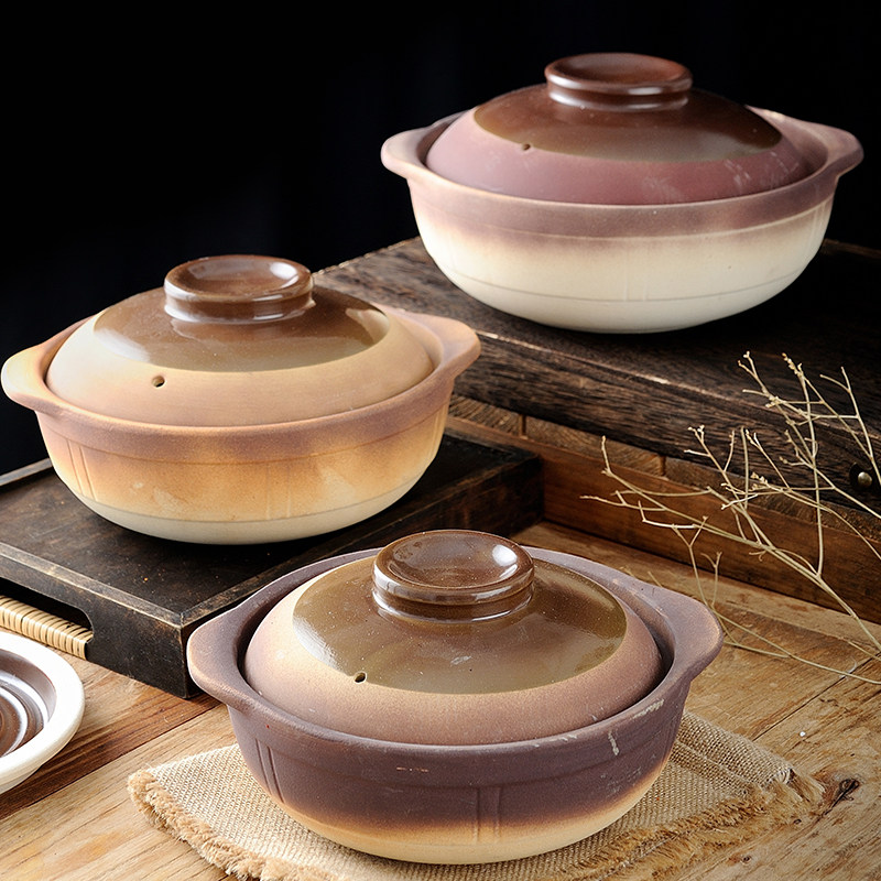 砂锅老式陶土沙锅煤气燃气灶专用陶瓷炖肉锅煲砂锅