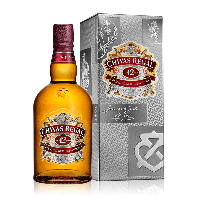 chivas芝华士12年700ml礼盒装 英国原装进口威士忌洋酒烈酒鸡尾酒