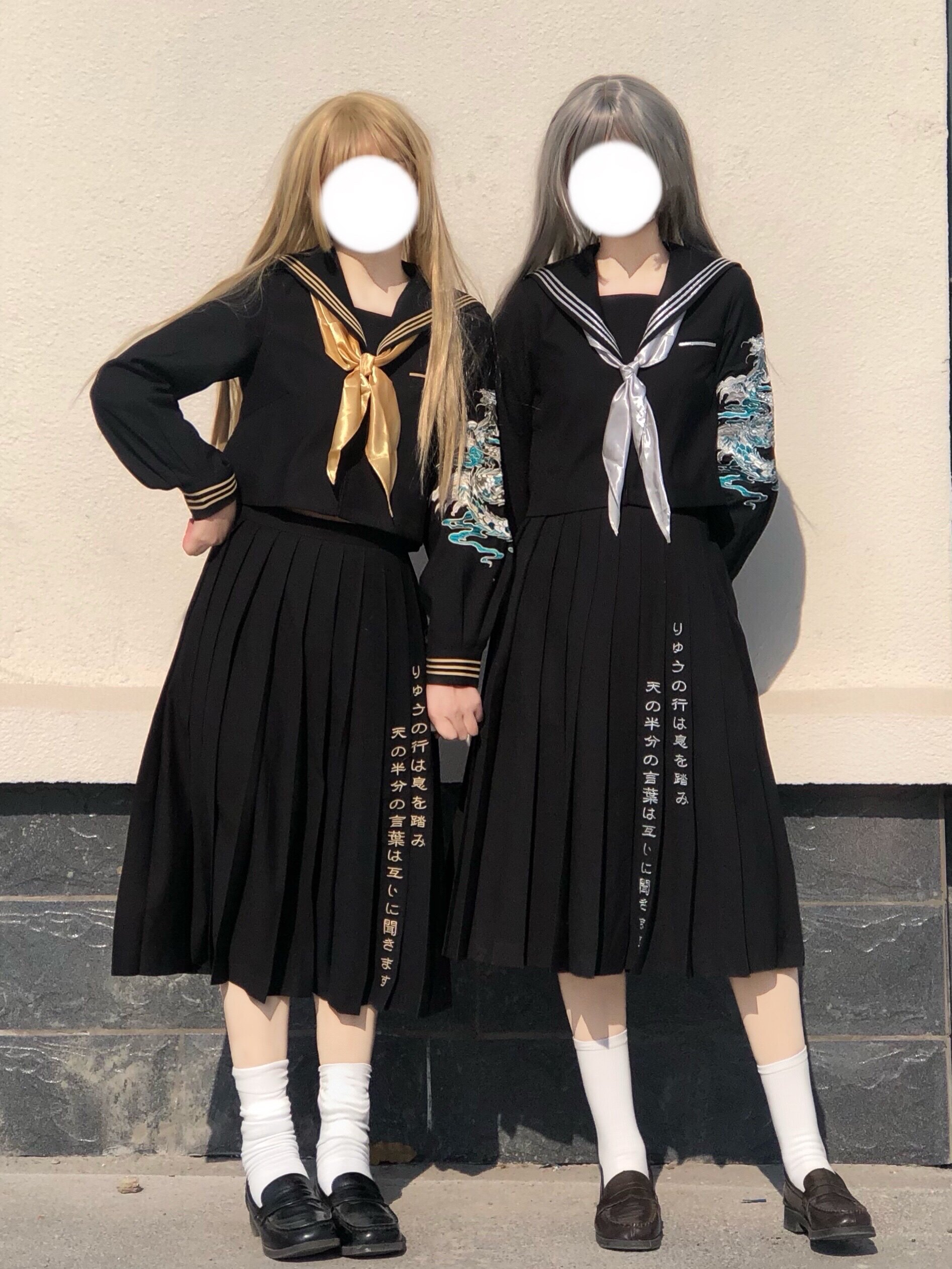 现货小青仙之信仰原创刺绣不良jk制服长袖时尚套装