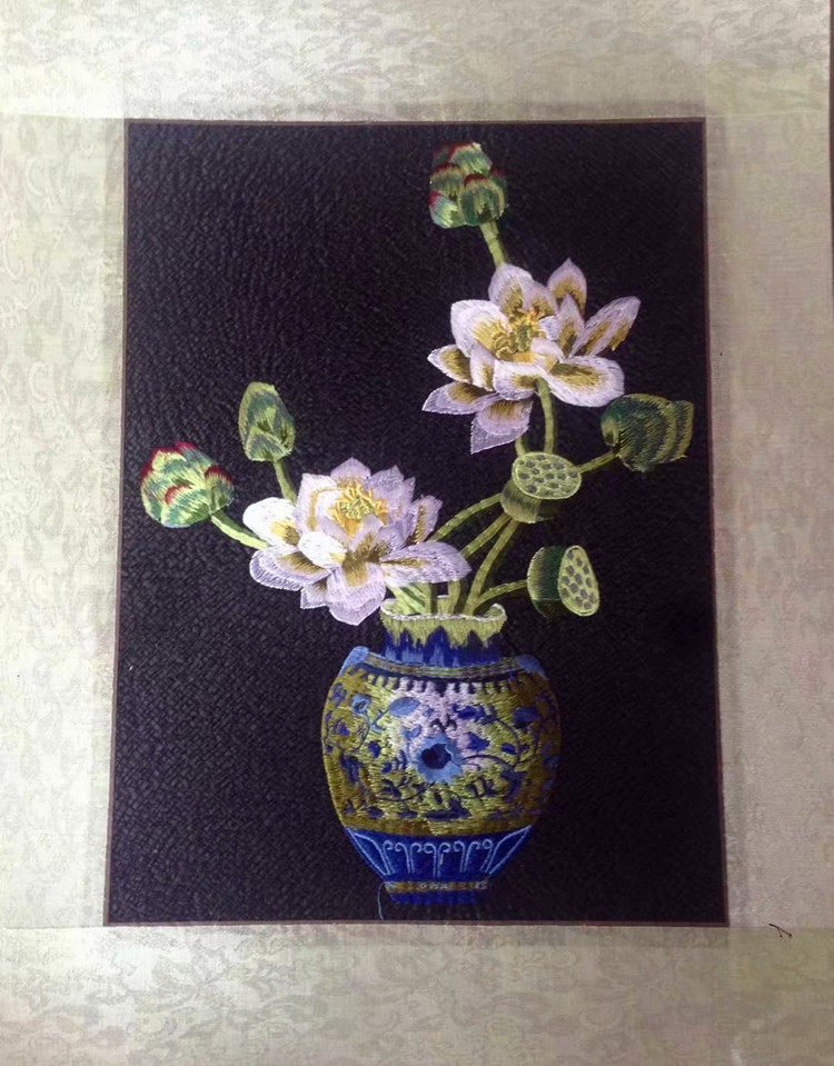 苏绣成品乱针装饰画客厅电表十字绣棉布中国国风其他特色工艺品