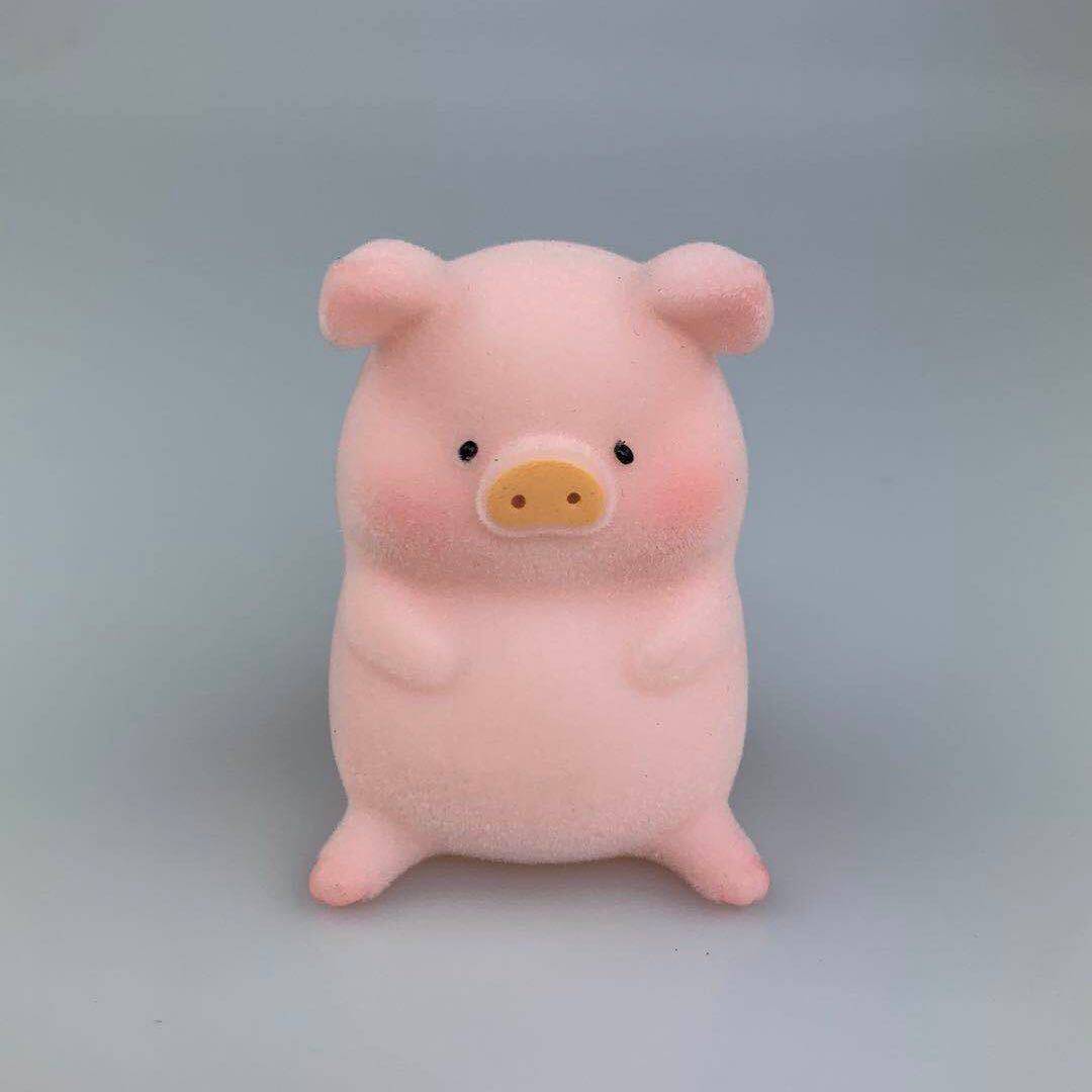 网红植绒lulu猪盲盒罐头小猪手办公仔粉嫩噜噜潮玩盲盒