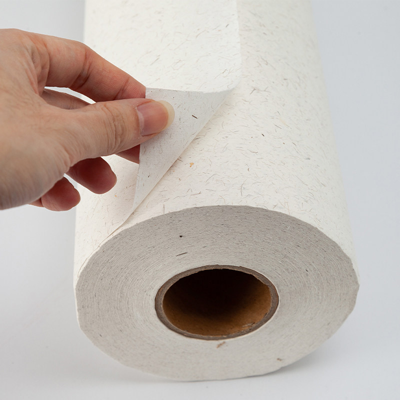 麻宣宣纸御宝阁作品100米古色熟仿半生檀皮加厚宣纸