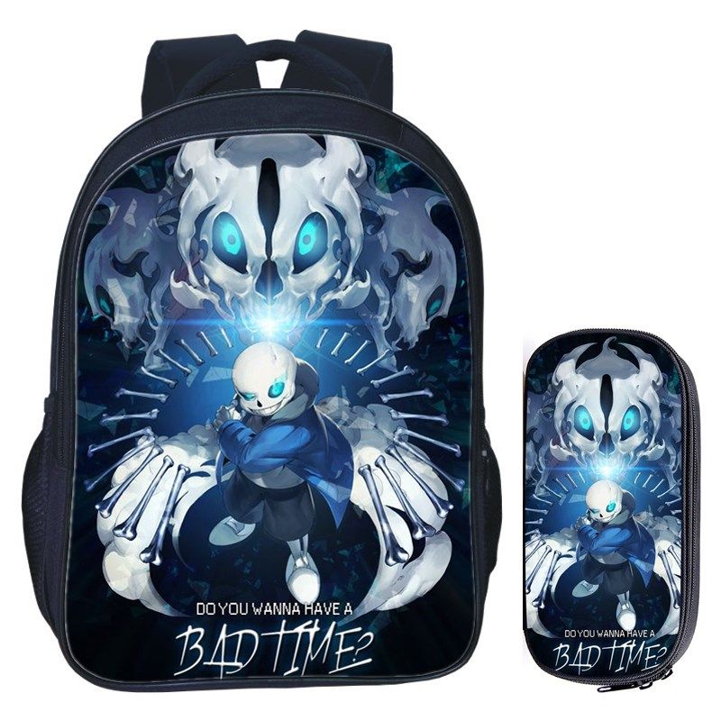 传说之下书包undertalefloweysans波动动漫游戏周边双肩双肩背包