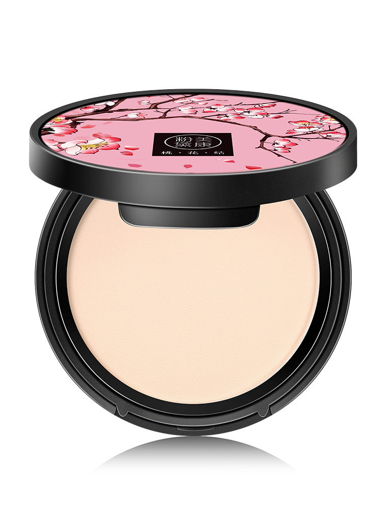 美康粉黛桃瓷养肤粉饼定妆遮瑕长保湿控油防水提亮学生少女不油腻