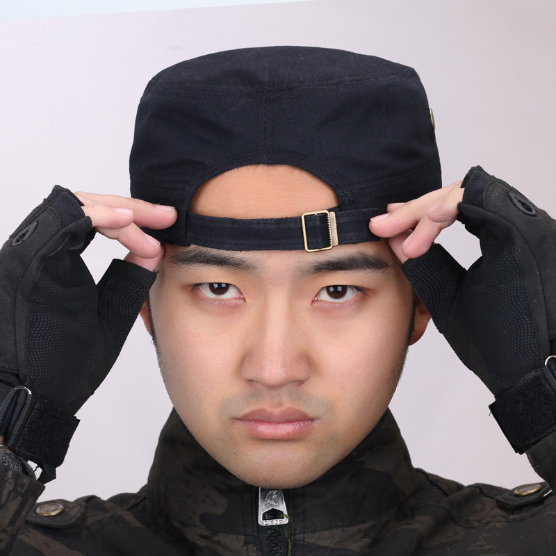 特种兵硬汉帽黑色五星男女作训服帽作战特训保安军迷服饰平顶帽子