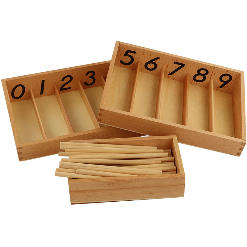 蒙台梭利蒙特梭利蒙氏数学教具早教益智玩具纺锤棒纺其它早教玩具类