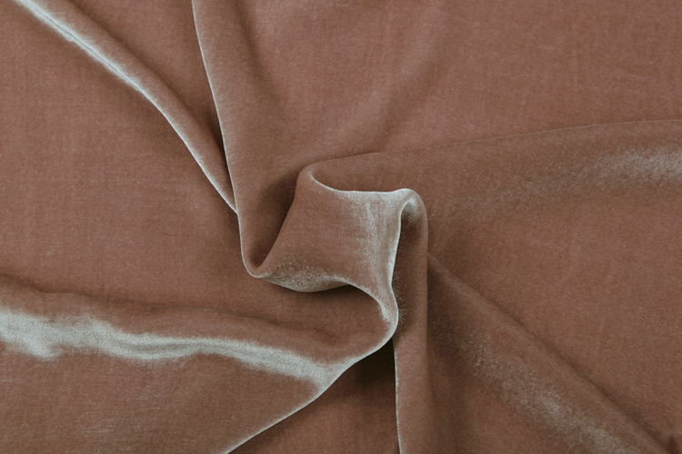 真丝宽幅浅咖色丝绒乔绒衬衣丝绸绒布布料桑蚕海绵垫