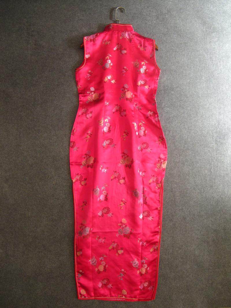 老手手工老式旗袍织锦绸缎长款原创复古古老旗袍