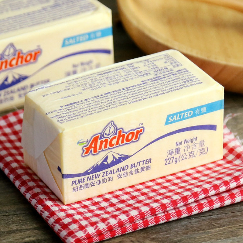 anchor salted butter 新西兰进口安佳含盐牛油黄油 227g x 2 件