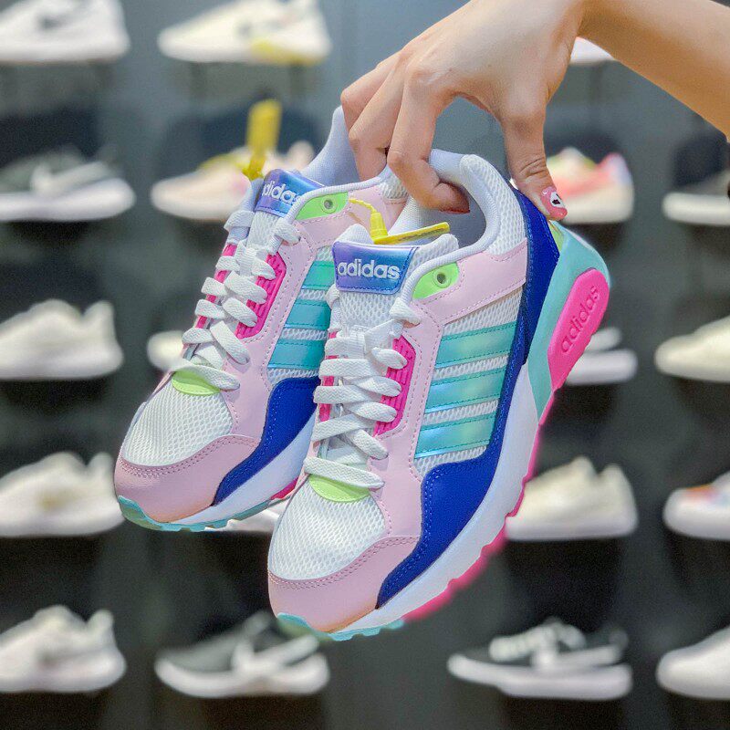 adidas阿迪达斯neo女鞋2021夏季run9tis复古运动休闲跑步跑步鞋