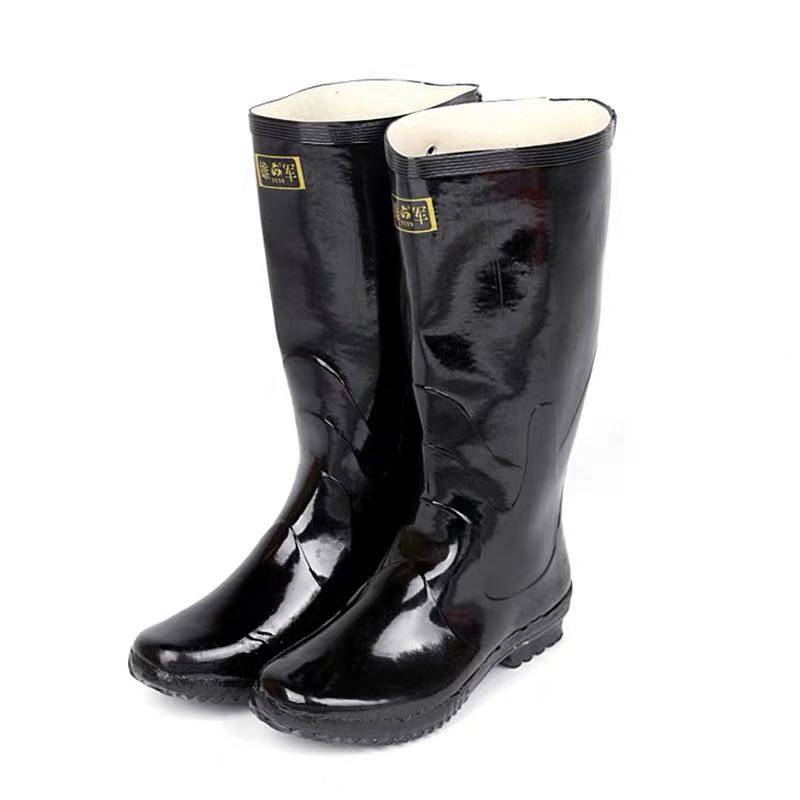 3539正品雄军雨靴橡胶黑色雨鞋男女中筒高筒雨鞋