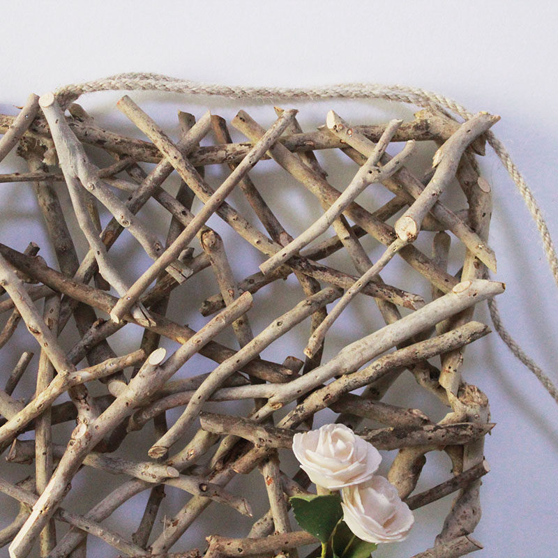 创意客厅墙上墙面装饰方形树枝挂件墙饰花艺壁饰