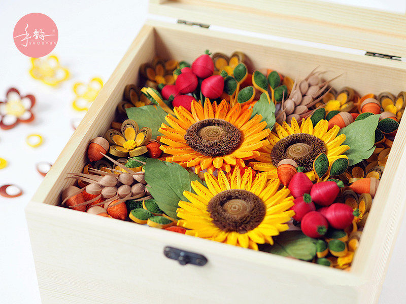 手韵衍纸【幸运花盒】材料包 七夕节礼物手工创意手工diy制作成人