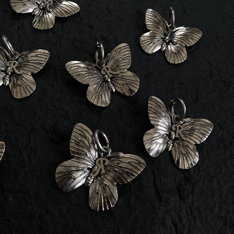 rafsimonsarchiveredux复古做旧蝴蝶男女情侣百搭吊坠项链