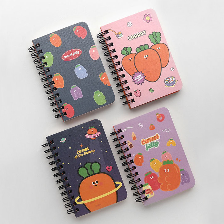 韩国文具pinkfoot小本本子可爱胡萝卜图案迷你笔记本笔记本