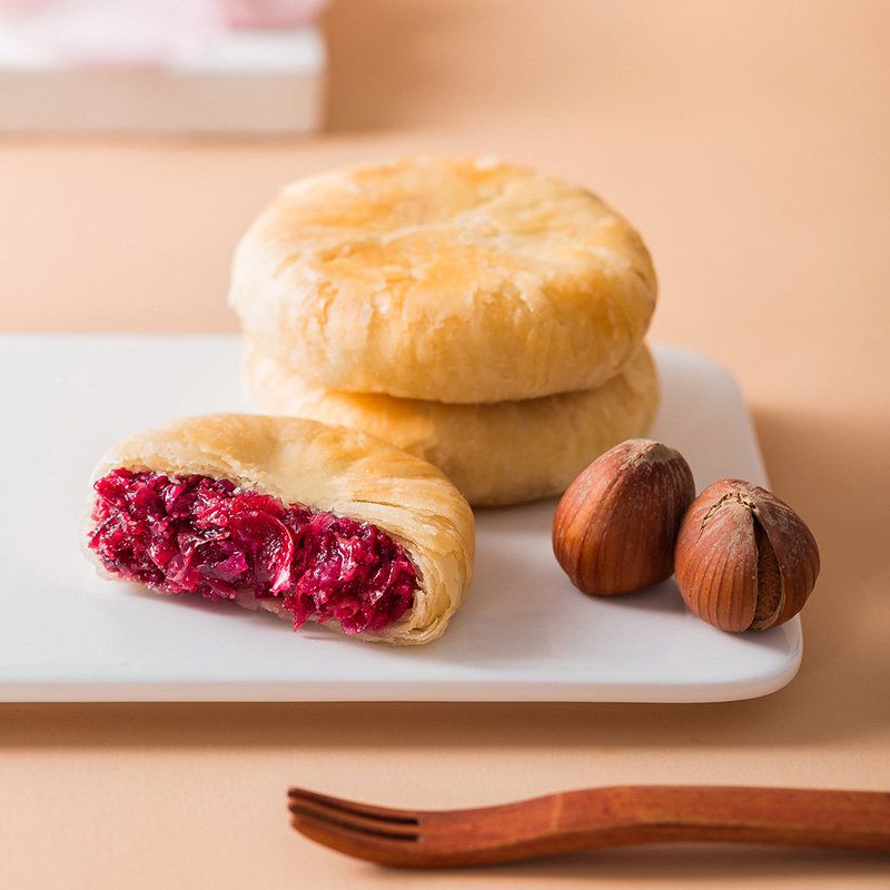 昆明冠生园玫瑰鲜花饼云南抹茶坚果正宗玫瑰花饼传统特产零食礼盒