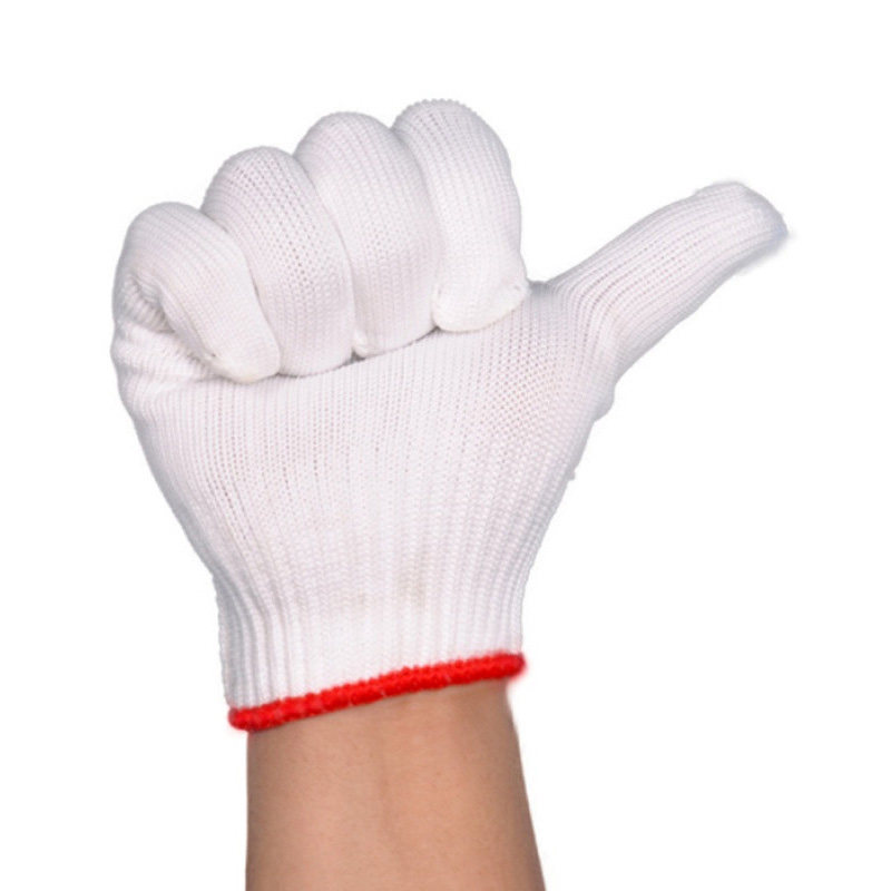 手套劳保耐磨加厚工地业干活工作纯棉线白老保沙纱手套布尼龙批发