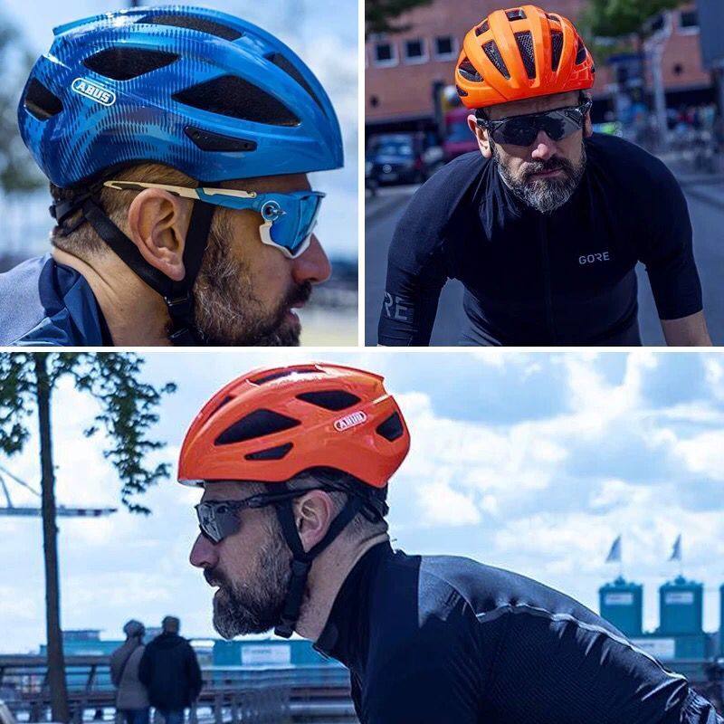 头盔德国abus自行车骑行山地专业越野安全帽公路骑行头盔