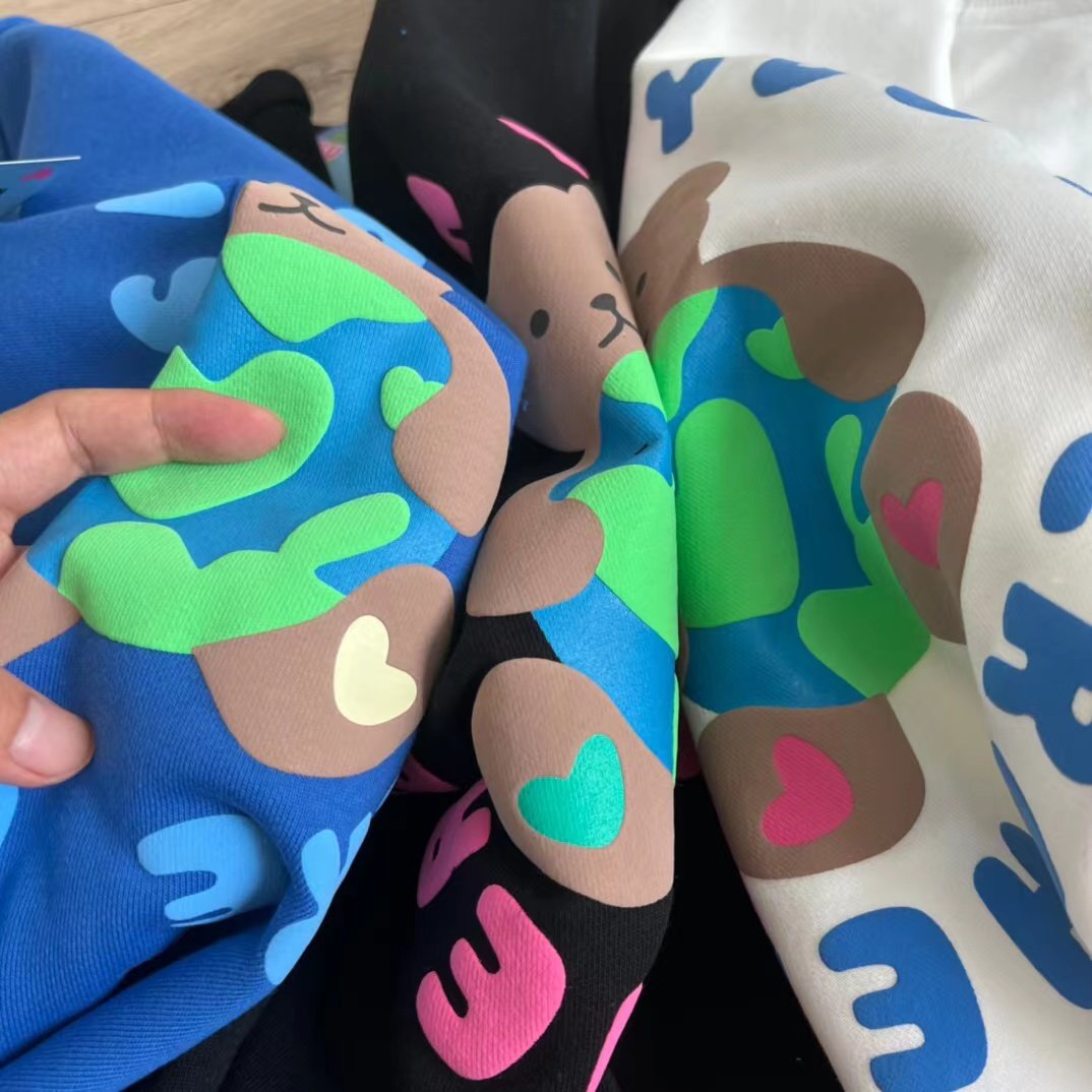 sunset正品现货noko发泡印花卫衣地球小熊龚俊同卫衣