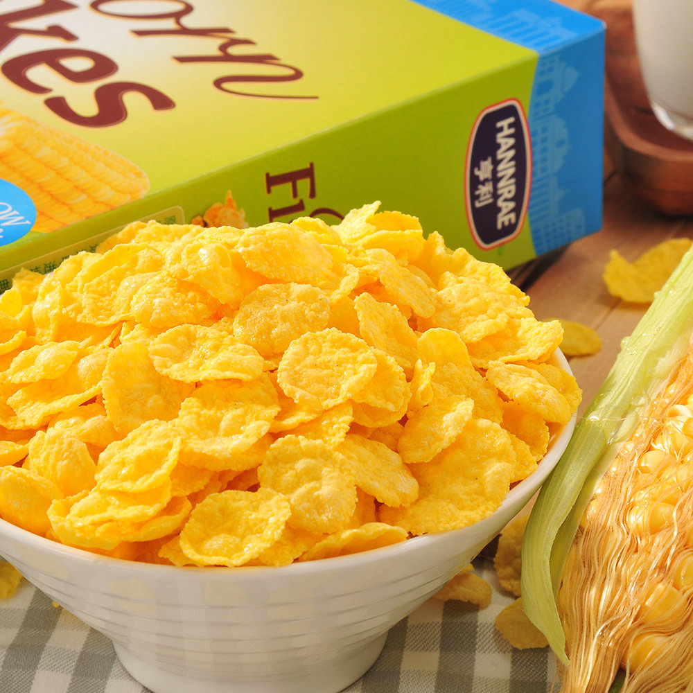 欧洲进口亨利低糖松脆玉米片酥脆免煮即食营养谷物冲饮麦片270/盒