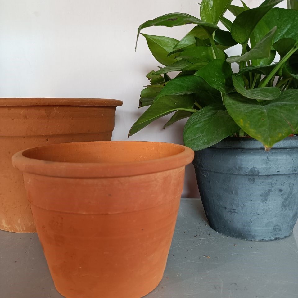 老式陶瓷无釉瓦罐厘米花盆小花多肉陶陶陶红花盆