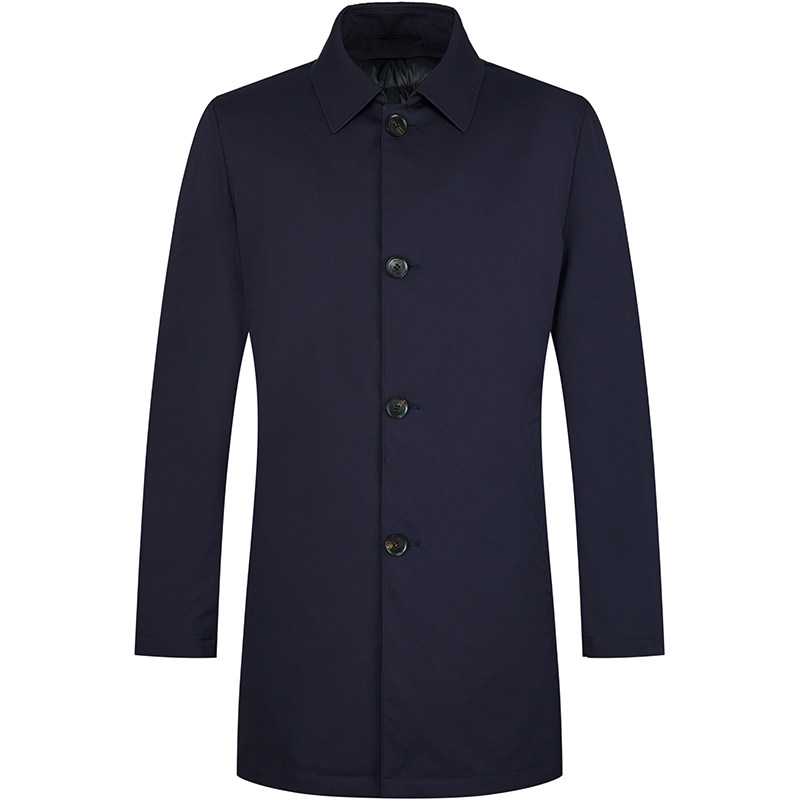 报喜鸟商务休闲长款翻领单排风衣干部秋季外套风衣