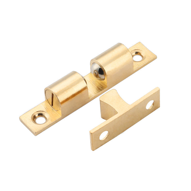 实心黄铜碰珠反锁弹簧器橱衣鞋柜子门夹顶卡式碰珠