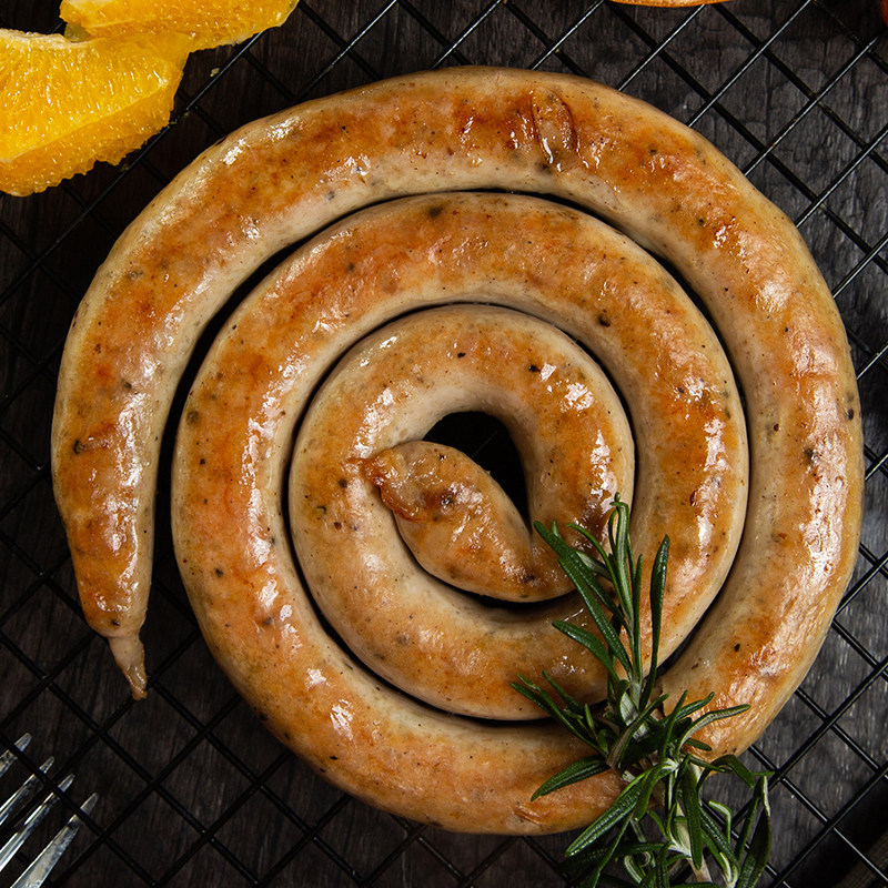 盘肠香肠雨润猪肉盘型酒店德国风味4个蜗牛包装即食肠类