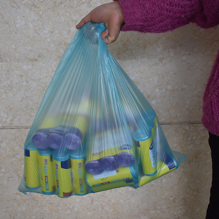 妙洁增厚垃圾袋卷装大号中号小号新料耐穿刺不易垃圾袋