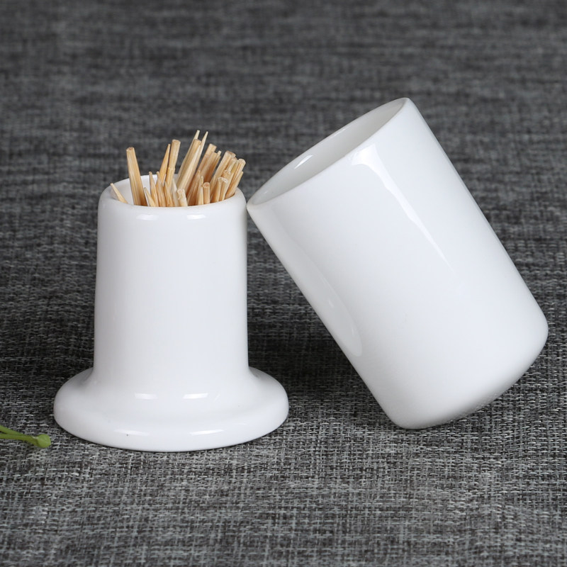 牙签纯白白骨陶瓷餐具特价餐厅骨瓷牙签筒