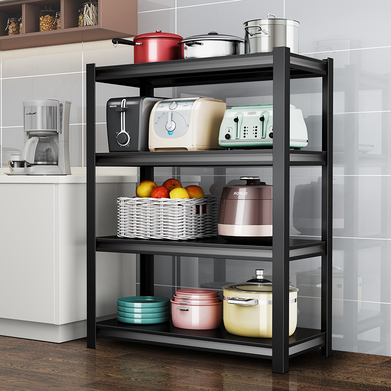 4层厨房置物架收纳落地多层烤箱储物杂物整理厨房置物架