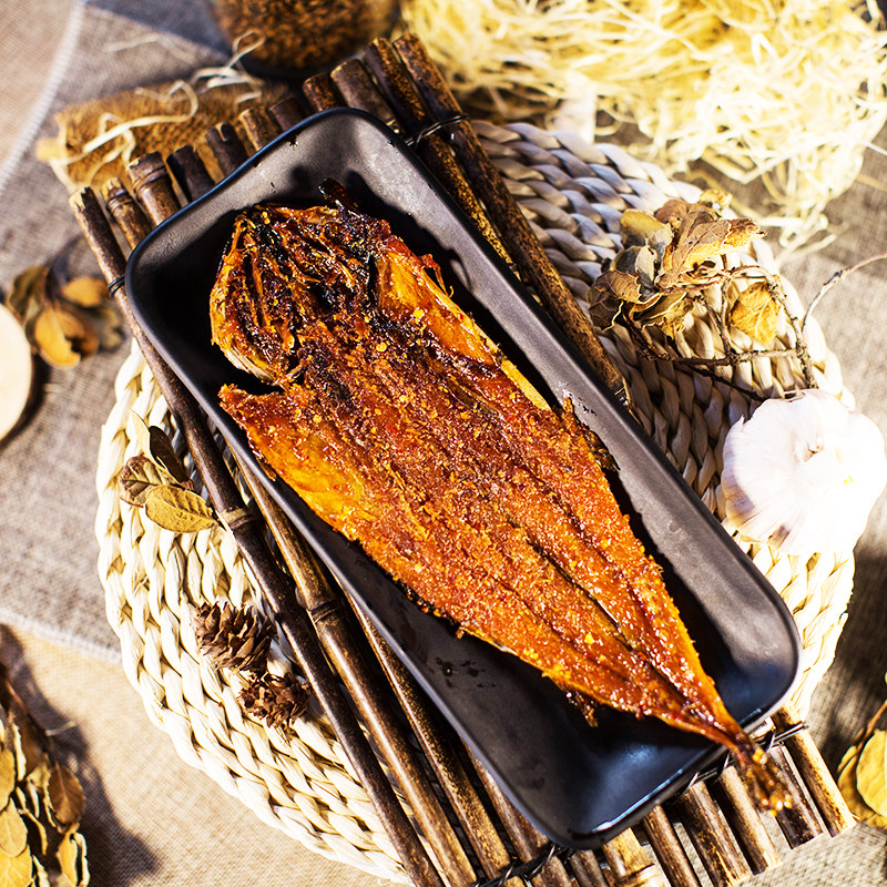 会宝延边风味香辣明太鱼80g朝鲜风味烤明太鱼干辣明太鱼霸包邮