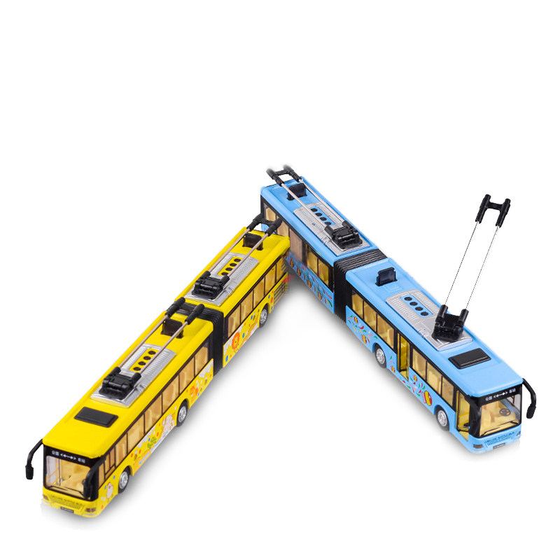 儿童公交车玩具城市双节巴士金属车模模型仿真车模