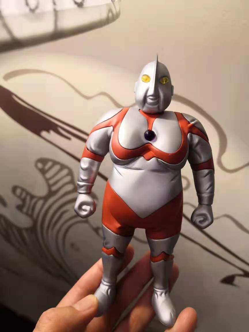 奥特曼肥仔手办发福肥宅xplus自制超人人小比例手办