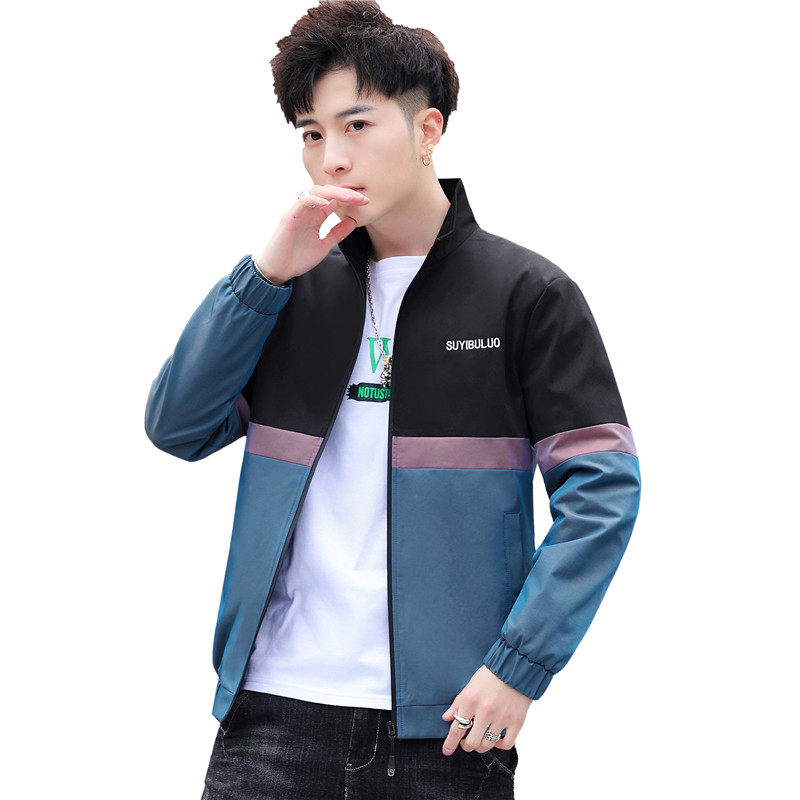 青少年靓仔衣服秋季学生小人帅哥17岁外套男孩夹克