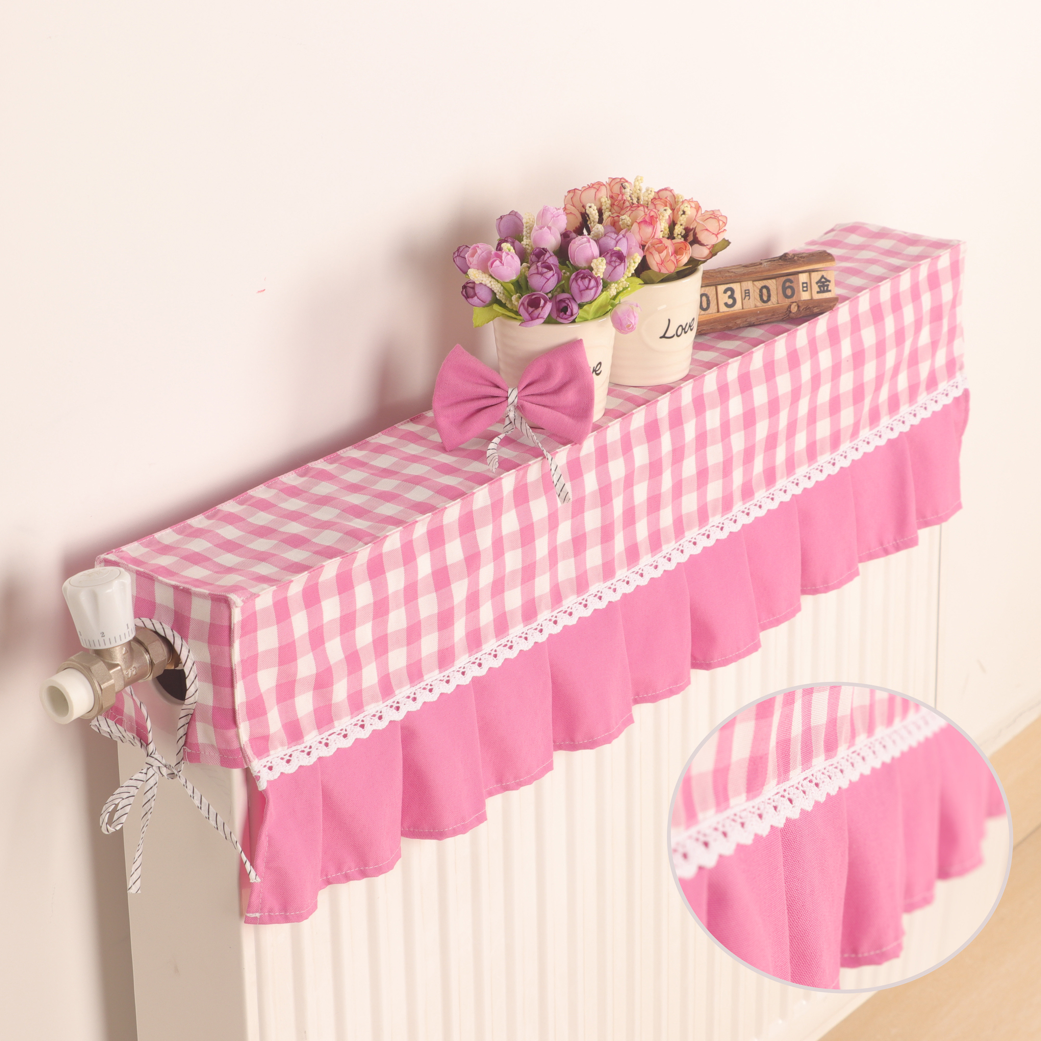 定做棉麻半包暖气片罩防熏黑简约家用老式暖气罩装饰遮挡防尘罩套