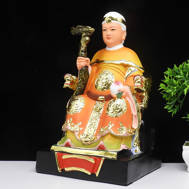 灵山老母神像圣母菩萨树脂彩绘佛像青霄元君摆件