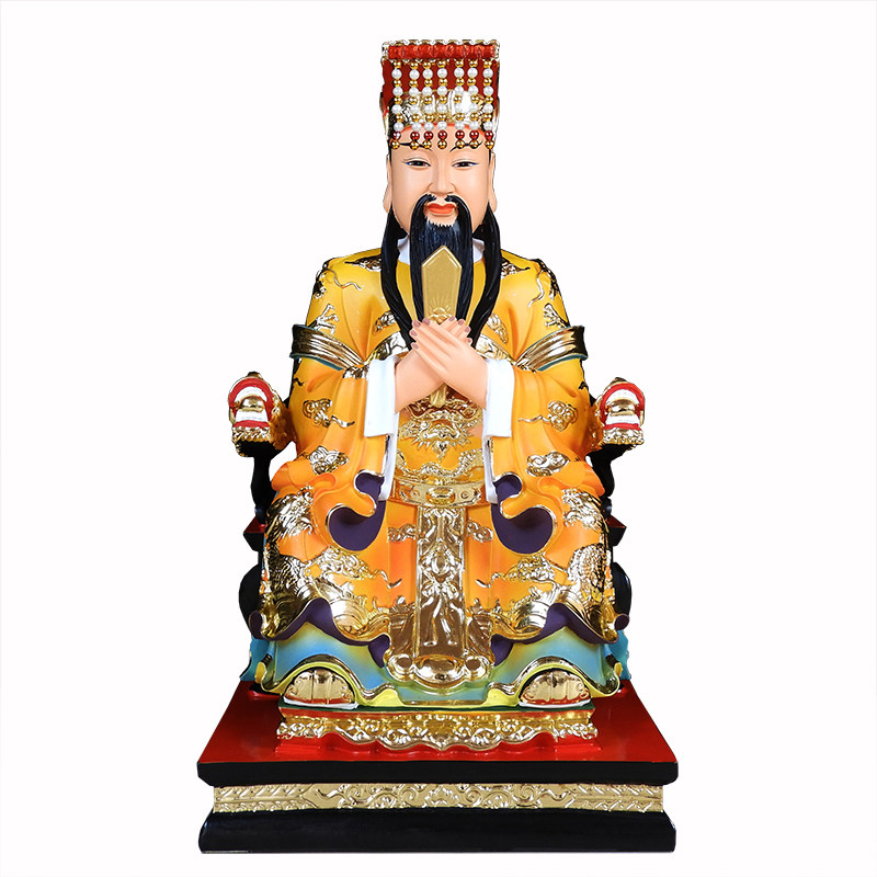 东岳大帝神像供奉汉白玉16寸19寸东狱大帝佛像泰山神仁圣天齐王