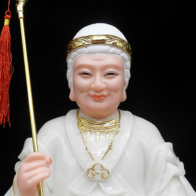 老母汉白玉无生玉石12寸无极佛像16寸无声神像摆件