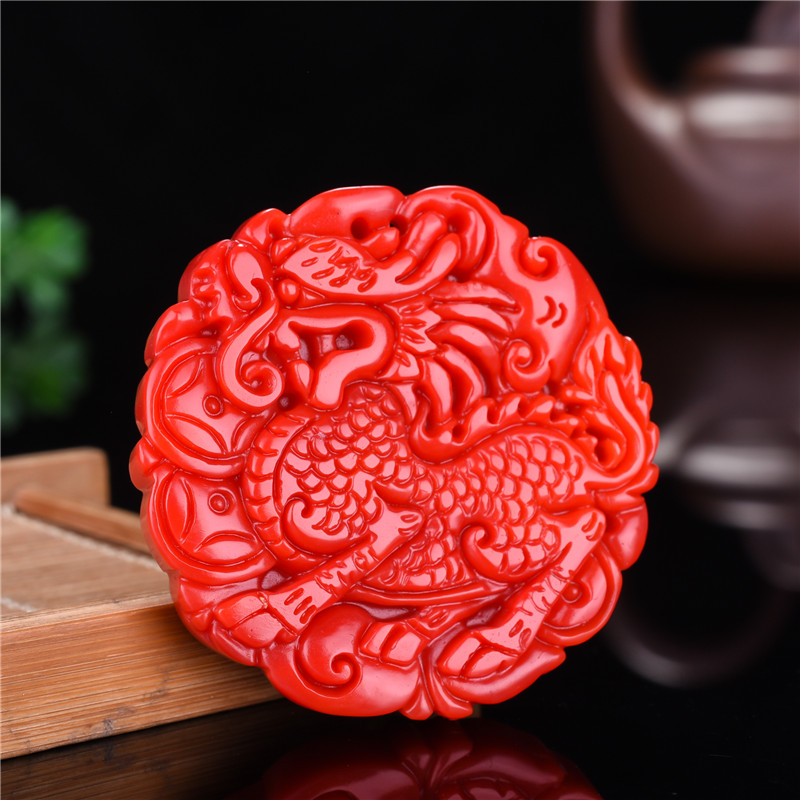 天然和田玉红红玉满红貔貅吊坠金丝金丝玉玉麒麟颈饰