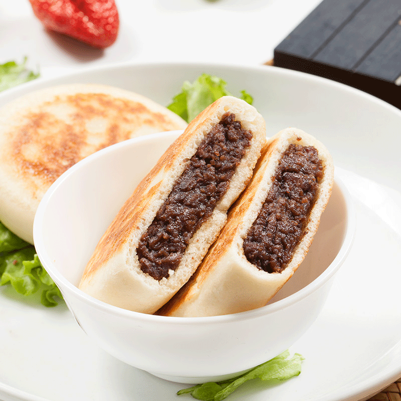 希波豆沙早餐健康美味营养馅饼8枚微波加热包点